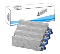 ZHAOXCAIN Cartuccia toner 4 colori compatibile con C532 MC573 C532dn C542dn MC563dn MC573dn Nero 7000 pagine Colori 6000 pagine
