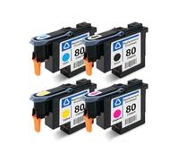 ZHAOXCAIN Compatibile con i modelli di stampante DesignJet 1050C 1050 1055 1055cm più 80 Testa di stampa per il numero di parte C4820A C4823A C4821A C4822A Sostituzione di terze parti(1SET)