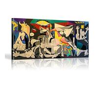 Zhaoyang Art Guernica di Picasso Riproduzioni di dipinti su tela Wall Art Canvas Poster e stampe Picasso Pictures for Home Decor 100x200cm/39x78in Con Cornice