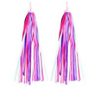 ZHAOYCSH 1 Paio di Stelle Filanti Arcobaleno per Bici Bambini - Nastri Colorati per Manubrio di Scooter/Triciclo, Accessori Decorativi Facili da Installare - per Ragazze e Ragazzi