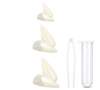 ZHAOYCSH Zanne da Vampiro per Halloween e Cosplay, 3 Paia di Denti Finti Protesi nelle Misure 13, 15 e 17 mm, Puntelli Personalizzati per Un Look Spaventoso e Perfetto per Feste e Travestimenti