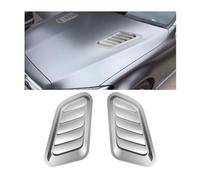 ZHAOYIJIE 2 Pezzi Prese d'Aria sul Cofano Dell'auto per Alfa Romeo Stelvio 2017-2021, Cofano Esterno Presa d'Aria, Auto Esterno Parafango Sfiato Aria Copertura Esterno Accessori,A/Sliver