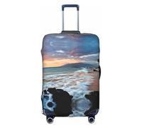 ZhaoYuGoods Beach Maui Hawaii Sunset Sea Waves Clouds Copertura per bagagli stampata per valigie, divertente copertura per bagagli adatta per bagagli da 45-81 cm, bianco, M