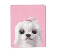 ZhaoYuGoods Bel poggiapolsi con stampa di cane maltese, supporto ergonomico per il polso per digitare comodamente, tappetino per mouse divertente e durevole per ufficio, giochi e studi