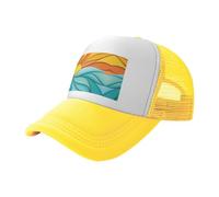 ZhaoYuGoods Berretto da baseball, tramonto e alba con onde oceaniche Prinetd regolabile in rete posteriore da camionista, cappello da sole carino casual per sport all'aria aperta, viaggi, corsa