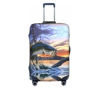 ZhaoYuGoods Big Fish - Copertura protettiva per bagagli, con stampa, per valigie, divertente, adatta per bagagli da 45 a 81 cm, bianco, XL