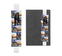 ZhaoYuGoods Big Fish - Portapenne con fascia elastica, con stampa regolabile, portapenne in pelle, bianco, Taglia unica