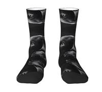 ZhaoYuGoods Calzini colorati divertenti per adulti per uomini e donne, con cucciolo di labrador nero, stampati, caldi, unisex, bianco, Taglia unica