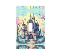ZhaoYuGoods Copertura decorativa per presa dell'interruttore della luce, motivo: castello delle fiabe, piastra da parete resistente, 12,5 x 8 cm