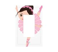 ZhaoYuGoods Copertura decorativa per presa dell'interruttore della luce, piccola ballerina che balla ballerina stampata durevole piastra da parete elettrica 12,5 x 8 cm