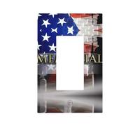 ZhaoYuGoods Copertura decorativa per presa dell'interruttore della luce, soldati militari statunitensi patriottici commemorativi stampati, durevoli piastre da parete elettriche 12,5 x 8 cm