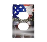 ZhaoYuGoods Copertura decorativa per presa dell'interruttore della luce, soldati militari statunitensi patriottici commemorativi stampati, durevoli piastre da parete elettriche 12,5 x 8 cm