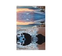 ZhaoYuGoods Copertura decorativa per presa dell'interruttore della luce, spiaggia Maui Hawaii tramonto onde del mare nuvole stampato durevole piastra frontale elettrica 12,5 x 8 cm