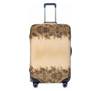 ZhaoYuGoods Copertura per valigie con bordo a forma di pigna, Nero , M, Natura