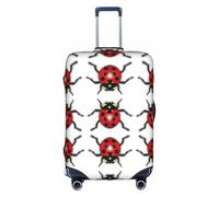 ZhaoYuGoods Copertura protettiva per bagagli con coccinella in stile cartone animato, copertura stampata per valigie, divertente copertura per bagagli adatta a bagagli da 45 a 81 cm, bianco, XL