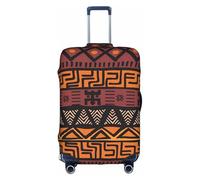 ZhaoYuGoods Copertura protettiva per bagagli in tessuto africano con motivo tribale di fango, con stampa, per valigie, divertente, adatta per bagagli da 45 a 81 cm, bianco, S