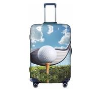 ZhaoYuGoods Copertura protettiva per bagagli per mazze da golf, copertura stampata per valigie, divertente copertura per bagagli adatta a bagagli da 45 a 81 cm, bianco, S