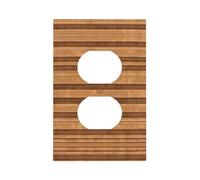 ZhaoYuGoods Coperture decorative per presa dell'interruttore della luce, originale struttura di colore del legno stampata durevole piastra da parete elettrica 12,5 x 8 cm