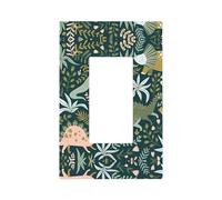ZhaoYuGoods Coperture decorative per presa dell'interruttore della luce, simpatico dinosauro stampato durevole piastra da parete elettrica 12,5 x 8 cm