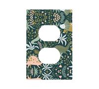 ZhaoYuGoods Coperture decorative per presa dell'interruttore della luce, simpatico dinosauro stampato durevole piastra da parete elettrica 12,5 x 8 cm