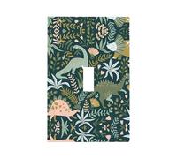ZhaoYuGoods Coperture decorative per presa dell'interruttore della luce, simpatico dinosauro stampato durevole piastra da parete elettrica 12,5 x 8 cm