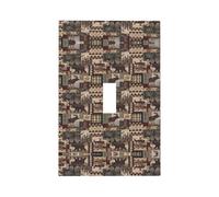 ZhaoYuGoods Coperture decorative per prese dell'interruttore della luce, rustiche Lodge Bear stampato durevole piastra da parete elettrica 12,5 x 8 cm