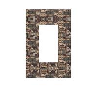 ZhaoYuGoods Coperture decorative per prese dell'interruttore della luce, rustiche Lodge Bear stampato durevole piastra da parete elettrica 12,5 x 8 cm