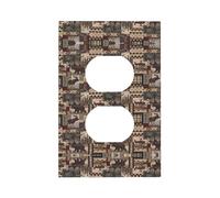 ZhaoYuGoods Coperture decorative per prese dell'interruttore della luce, rustiche Lodge Bear stampato durevole piastra da parete elettrica 12,5 x 8 cm