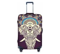 ZhaoYuGoods Elegante copertura protettiva per bagagli con elefante con mappa bohémien, copertura stampata per valigie, copertura per bagagli divertente adatta per bagagli da 45 a 81 cm, bianco, XL