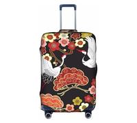 ZhaoYuGoods Flying Birds Crane Airone copertura per bagagli, stampata per valigie, copertura per bagagli divertente, adatta per bagagli da 45 a 81 cm, bianco, L