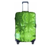 ZhaoYuGoods Green Leaf Nature - Copertura protettiva per bagagli, con stampa di natura, per valigie, divertente, adatta per bagagli da 45 a 81 cm, bianco, M