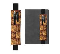ZhaoYuGoods Law of The Compass - Portapenne con fascia elastica di navigazione, con stampa, regolabile, portapenne in pelle, Nero , Taglia unica