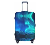 ZhaoYuGoods Northern Lights - Copertura protettiva per bagagli, con stampa, per valigie, divertente, adatta per bagagli da 45 a 81 cm, bianco, L
