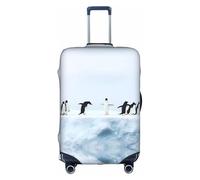 ZhaoYuGoods Penguins on the Iceberg - Copertura protettiva per valigia, con stampa divertente, adatta per bagagli da 45 a 81 cm, bianco, M