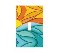 ZhaoYuGoods Placche decorative per presa dell'interruttore della luce, tramonto e alba con onde oceaniche stampate durevoli piastra da parete elettrica 12,5 x 8 cm