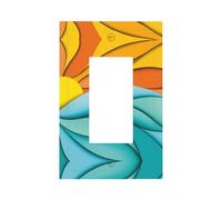 ZhaoYuGoods Placche decorative per presa dell'interruttore della luce, tramonto e alba con onde oceaniche stampate durevoli piastra da parete elettrica 12,5 x 8 cm