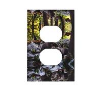 ZhaoYuGoods Placche decorative per prese di interruttore della luce, rge e piccoli orsi neri stampati durevoli piastra da parete elettrica 12,5 x 8 cm