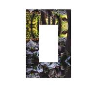 ZhaoYuGoods Placche decorative per prese di interruttore della luce, rge e piccoli orsi neri stampati durevoli piastra da parete elettrica 12,5 x 8 cm