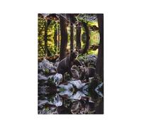 ZhaoYuGoods Placche decorative per prese di interruttore della luce, rge e piccoli orsi neri stampati durevoli piastra da parete elettrica 12,5 x 8 cm