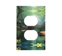 ZhaoYuGoods Placche decorative per prese elettriche per interruttore della luce, con stampa di Little Bridge in the East, resistente, 12,5 x 8 cm