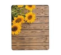 ZhaoYuGoods Poggiapolsi con tre girasoli su tastiera in legno, supporto ergonomico per il polso per digitare comodamente, divertente tappetino per mouse durevole per ufficio, giochi e studi