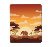 ZhaoYuGoods poggiapolsi per tastiera con elefante e giraffa al tramonto, supporto ergonomico per polso per un comfort di digitazione, divertente tappetino per mouse durevole per ufficio, gioco e