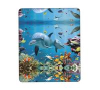 ZhaoYuGoods Poggiapolsi per tastiera con stampa di delfino oceano, supporto ergonomico per il polso per digitare comfort, tappetino per mouse divertente e resistente per ufficio, giochi e studi