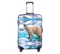 ZhaoYuGoods Polar Bear Ice - Copertura protettiva per bagagli stampata per valigie, divertente copertura per bagagli adatta a bagagli da 45 a 81 cm, bianco, L