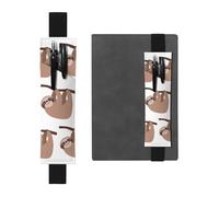 ZhaoYuGoods Portapenne con fascia elastica bradipo | Custodia per penna regolabile con stampa | grazioso portapenne in pelle, Nero , Taglia unica