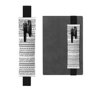ZhaoYuGoods Portapenne con fascia elastica con motivi nativi americani | Custodia per penna regolabile con stampa | Simpatico portapenne in pelle, Nero , Taglia unica