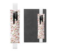 ZhaoYuGoods Portapenne con fascia elastica con motivo maialini, con stampa regolabile, portapenne in pelle, bianco, Taglia unica