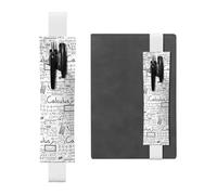 ZhaoYuGoods Portapenne con fascia elastica per matematica, geometria, geek, calcolo, con stampa, custodia per penna regolabile | grazioso portapenne in pelle, bianco, Taglia unica