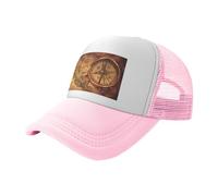 ZhaoYuGoods Prinetd - Cappellino da baseball, con scritta "Law of the Compass", regolabile, in rete posteriore, cappello da sole per sport all'aria aperta, viaggi, corsa, rosa, Taglia unica