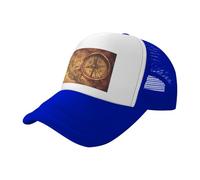 ZhaoYuGoods Prinetd - Cappellino da baseball, con scritta "Law of the Compass", regolabile, in rete posteriore, cappello da sole per sport all'aria aperta, viaggi, corsa, Blu, Taglia unica